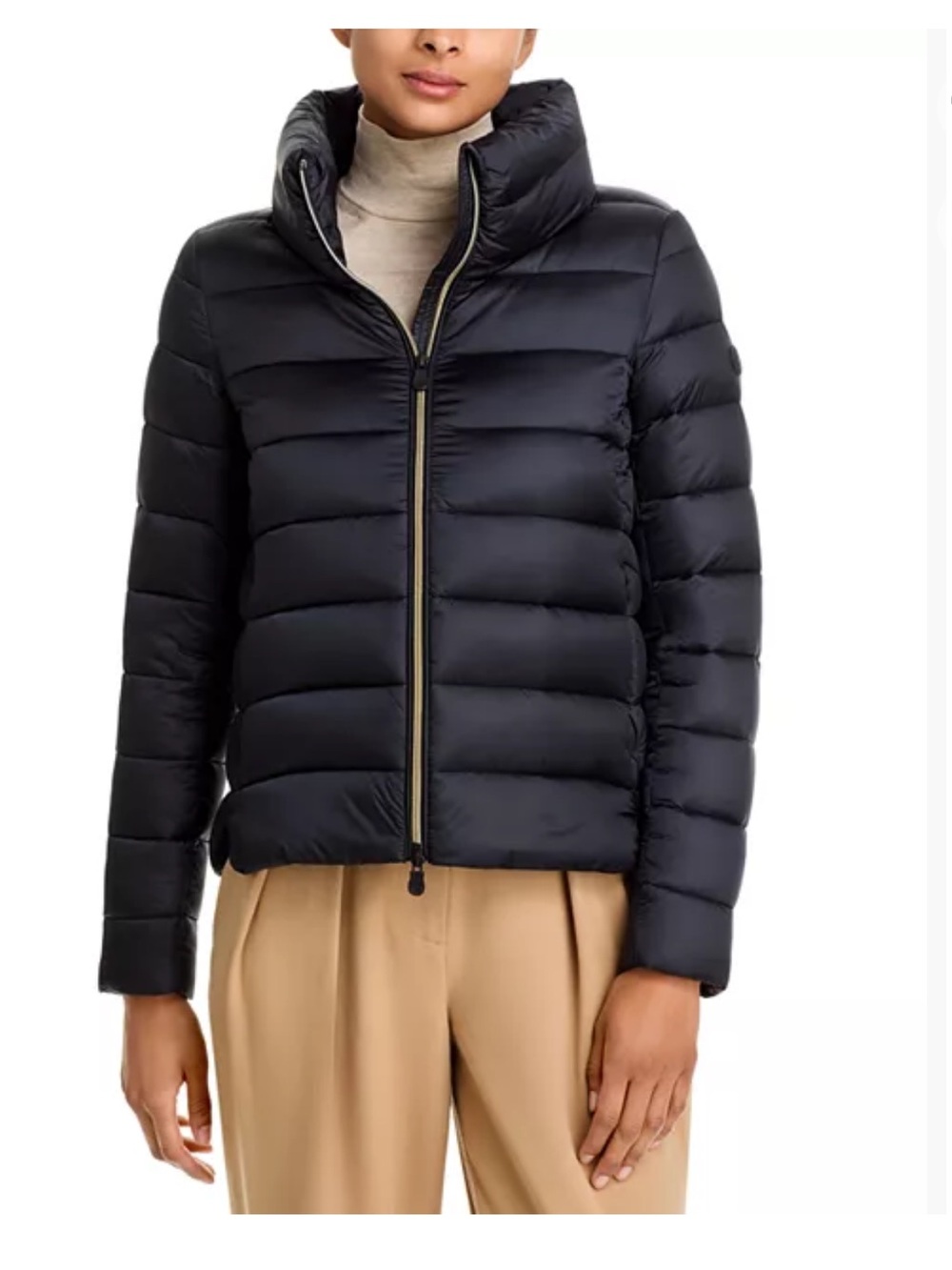 SAVE THE DUCK Women's Black Quilted Packable Puffer Jacket